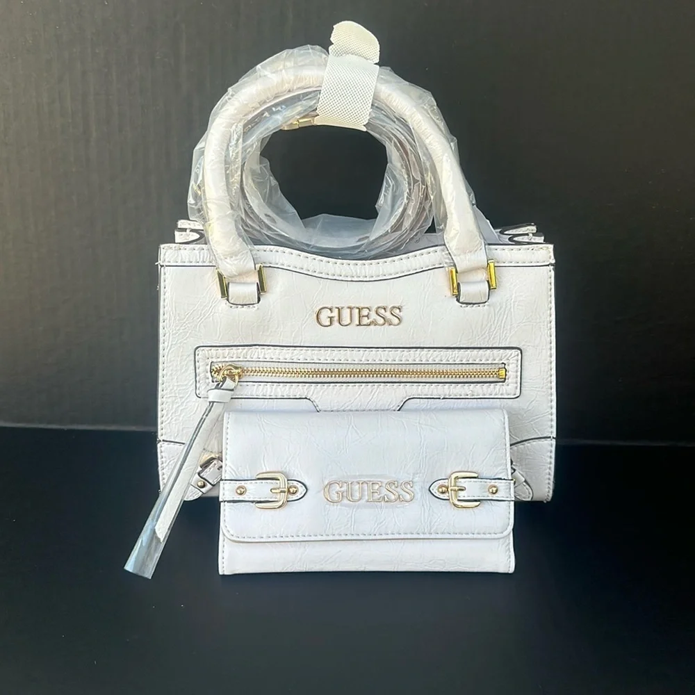New GUESS Dementri Satchel With Wallet